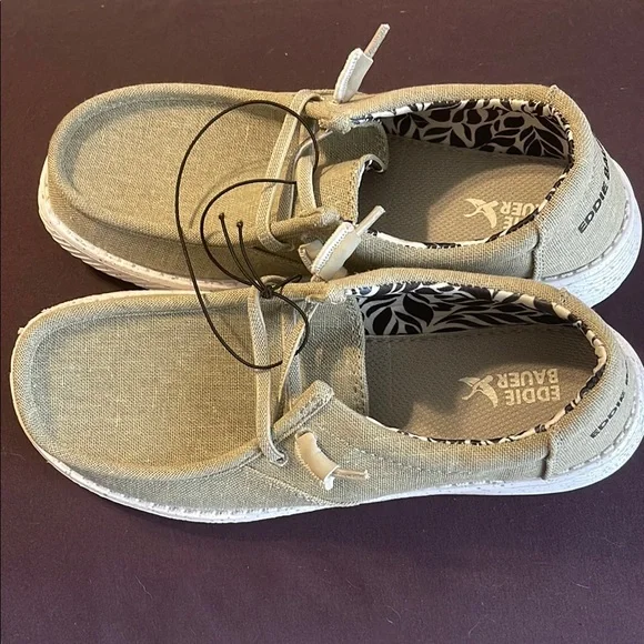 Eddie Bauer Shoes Eddie Bauer Grey Canvas Loafers Poshmark